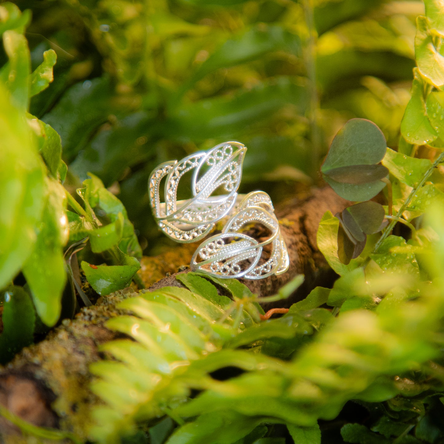 Anillo Hoja Hortensia