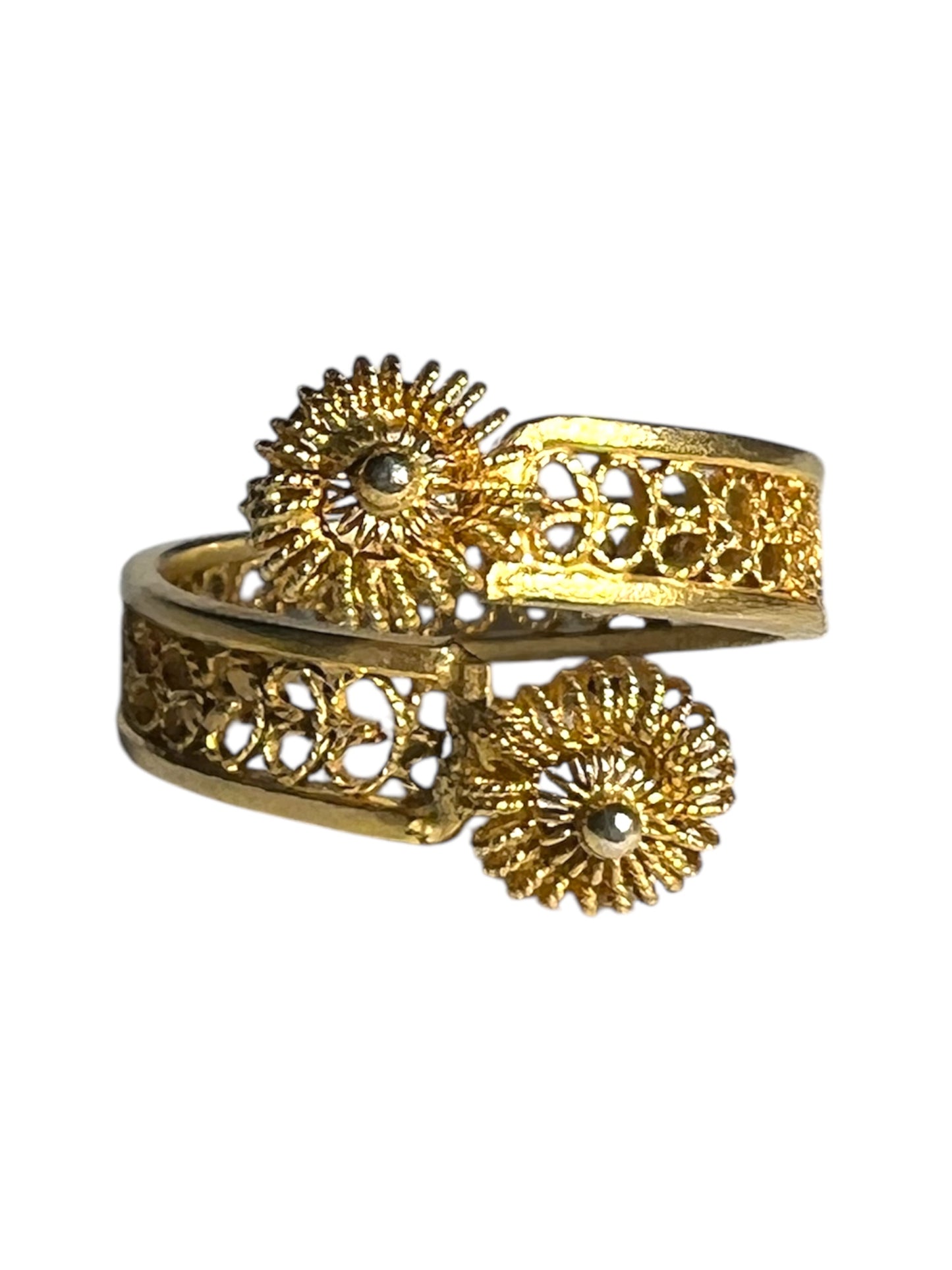 Anillo Sol con Baño en Oro de 24 K