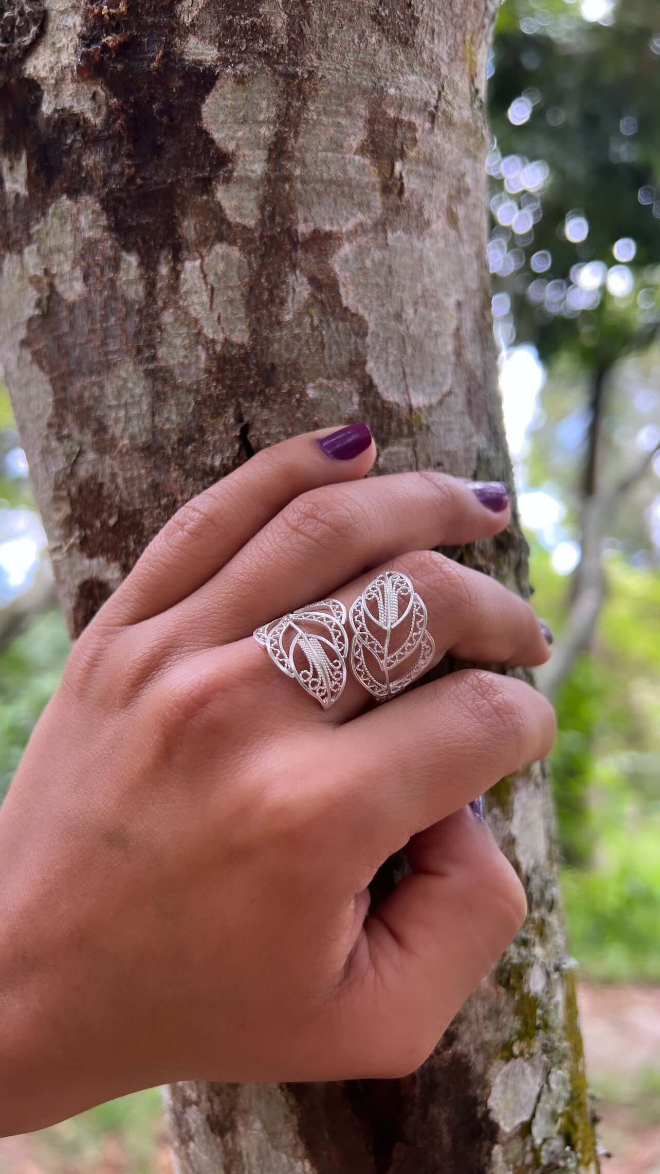 Anillo Hoja Hortensia