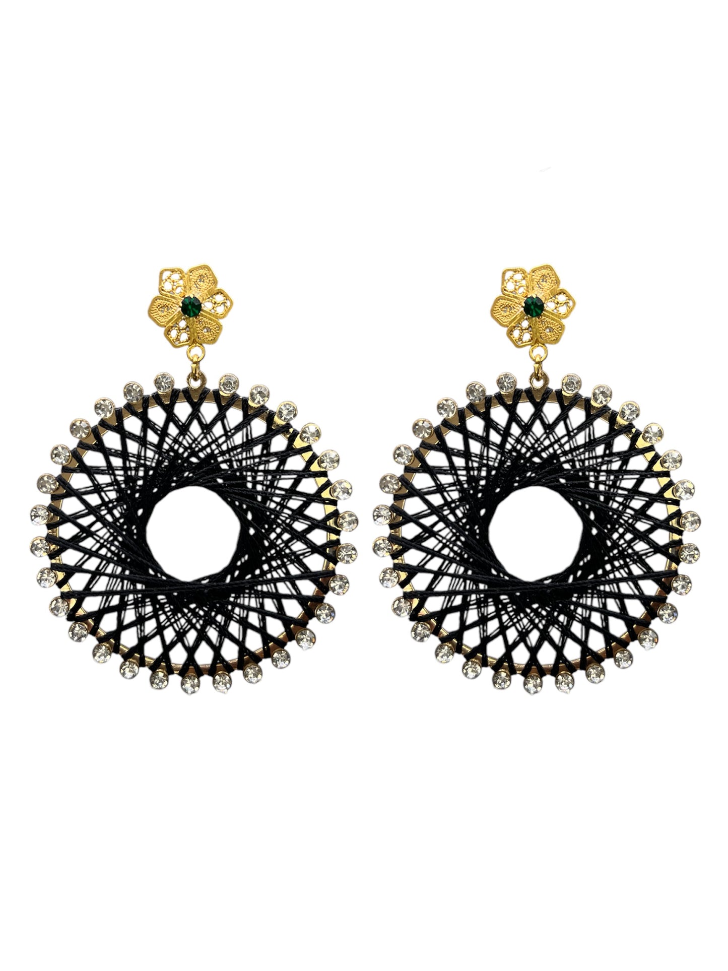 Aretes Flor de Ataraxia Negra