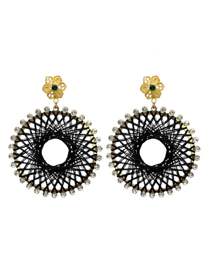 Aretes Flor de Ataraxia Negra