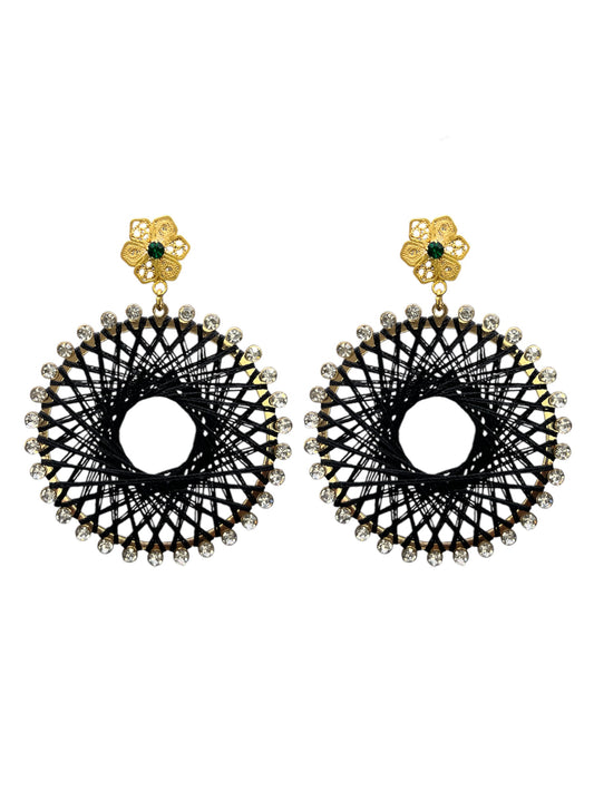 Aretes Flor de Ataraxia Negra