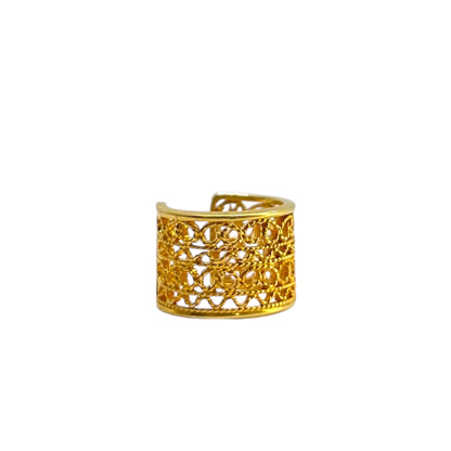 Earcuff Troya con Baño en Oro de 24 K